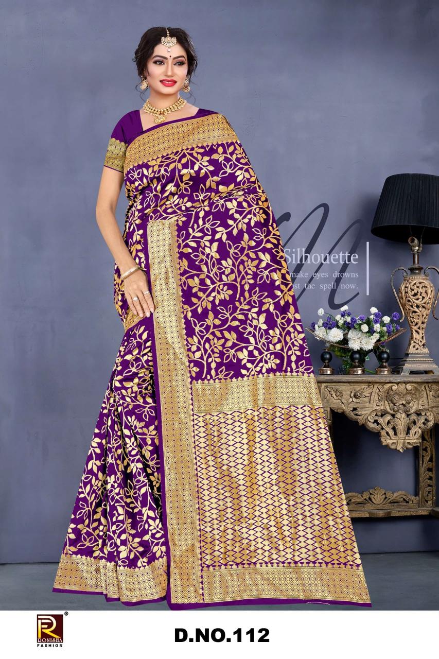 Ronisha fashion d.no.112 banarasi heavy surat saree wholesale market