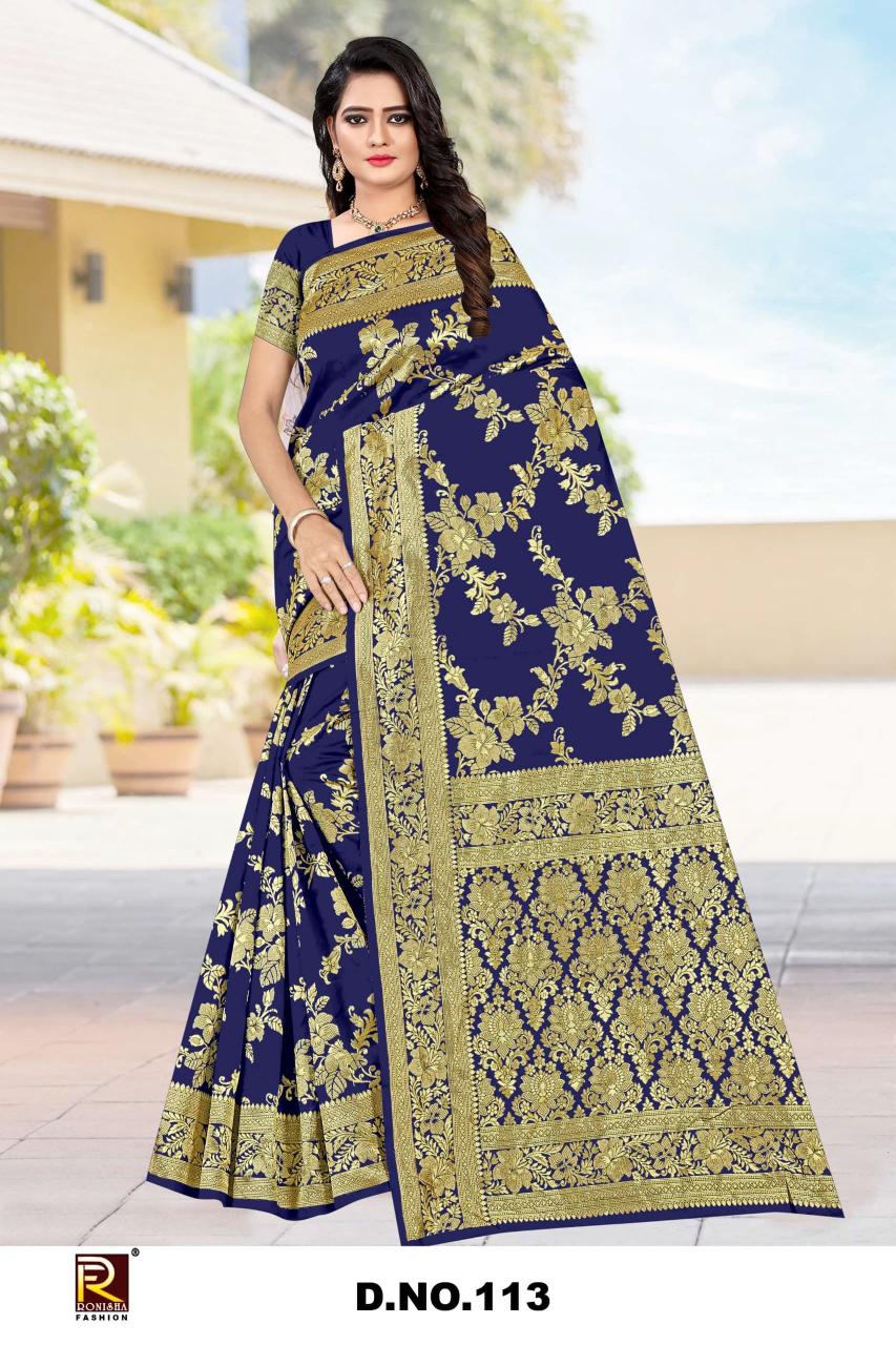 Ronisha fashion new banarasi silk wholesale sarees online