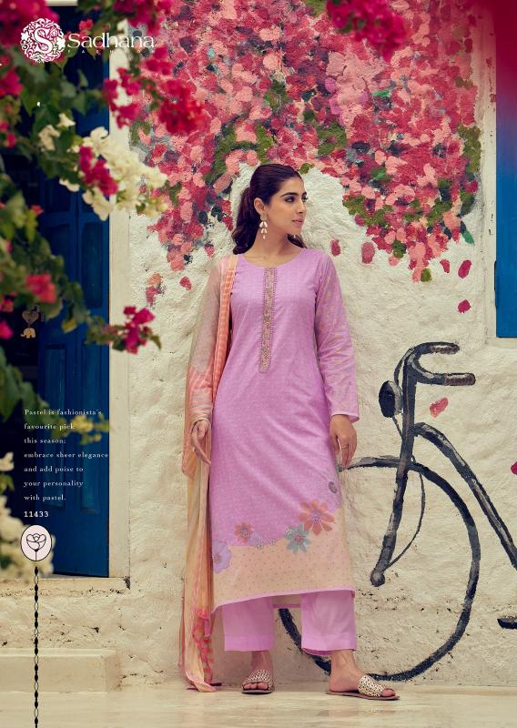 Sadhana fashion garden of eden lawn cotton sambalpuri dress material wholesale