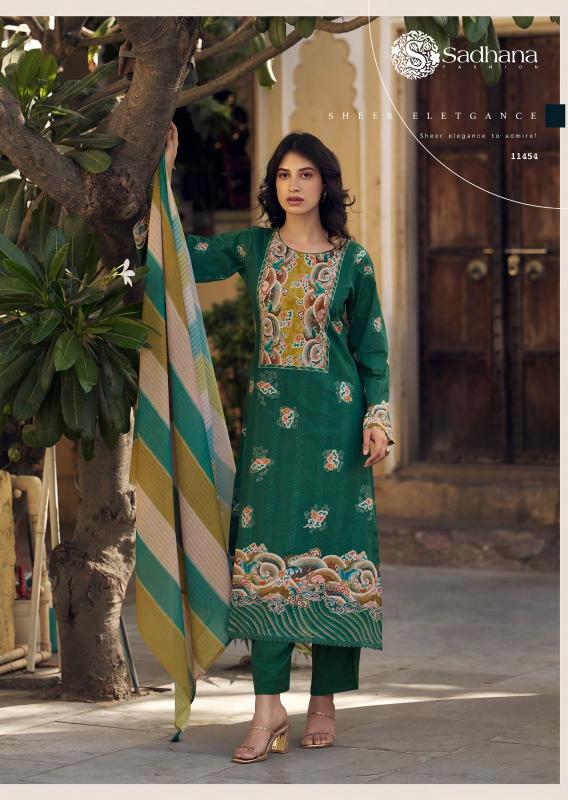 Sadhana fashion sol lawn cotton wholesale dress materials in surat