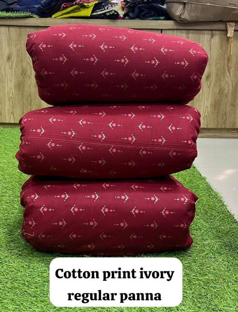 Sajni cotton print ivory fabric distributors