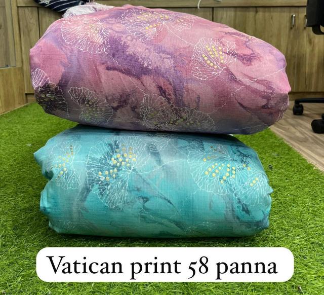 Sajni vatican Linen print fabric in bangalore