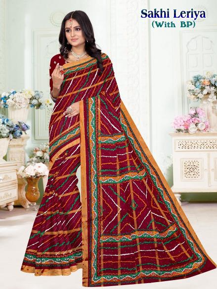 Sakhi leriya cotton printed sarees wholesale online shopping