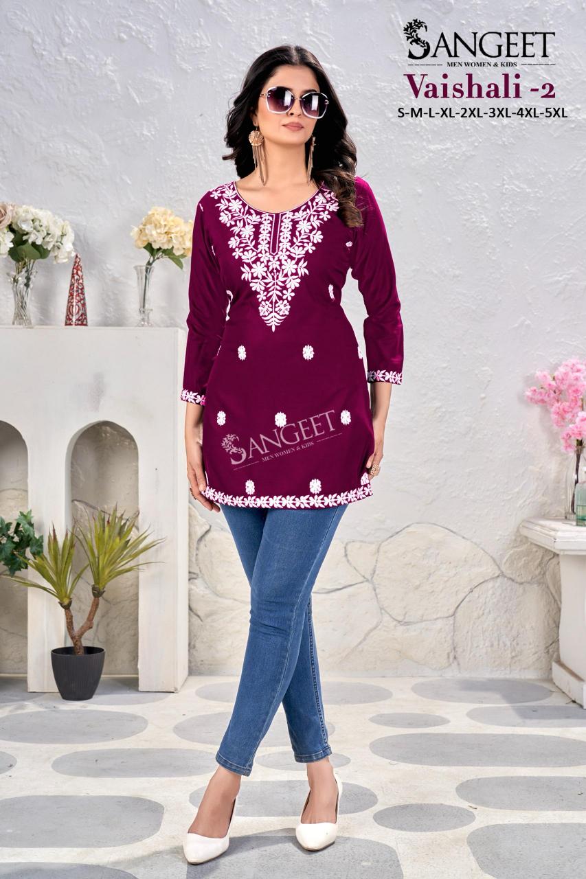 Sangeet vaishali 2 rayon bombay fabric tops kurta set manufacturer