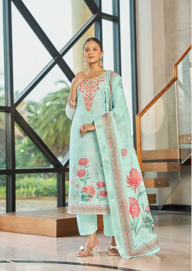 Sargam suhani lilen digital print ahmedabad dress material wholesale market