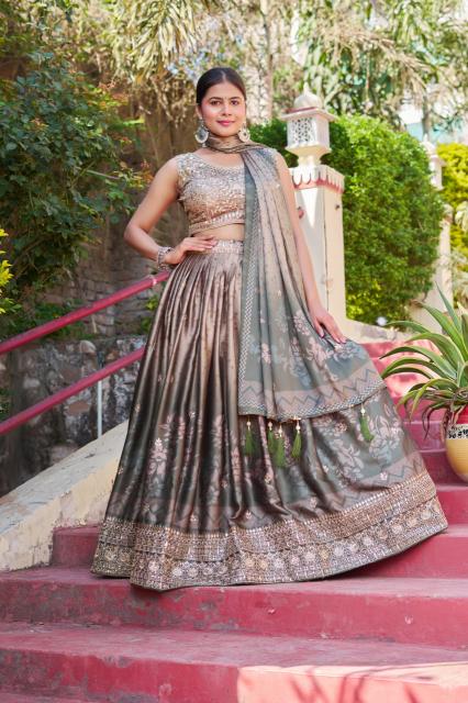 sating Lehenga maslin sarting Lehenga choli exporters in Surat
