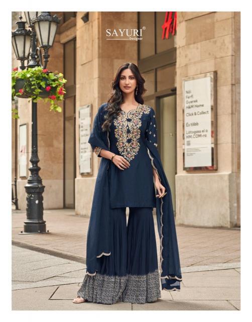Sayuri designer ishani 5595 series premium silk pakistani suits manufacturer in pakistan