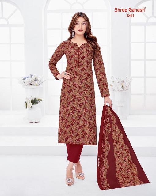 Shree ganesh samaiyra vol-18 printed wholesale cotton dress material in ahmedabad