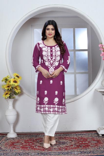 Shree salasar sui dhaga 3 chikankari top pent kurthis manufactuter distribututor exporters