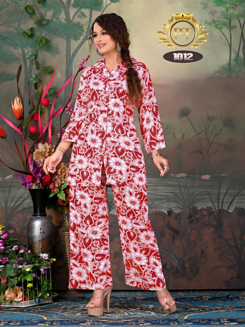 Sindoor vol 1 rayon print coord set kurta set manufacturer