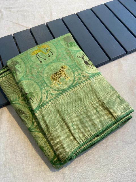 Soft banarasi matka silk kanchipuram saree & pallu with zari blouse surat saree market