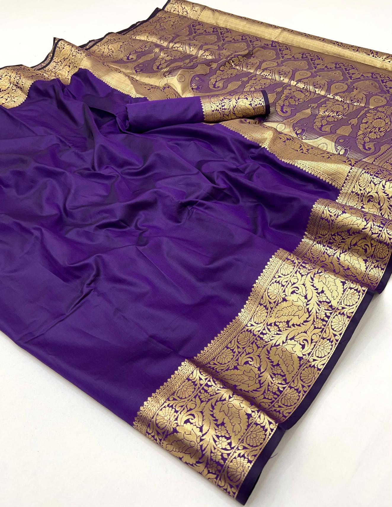 Soft banarasi silk saree & zari Rich pallu with silk unique blouse piece surat saree wholesale