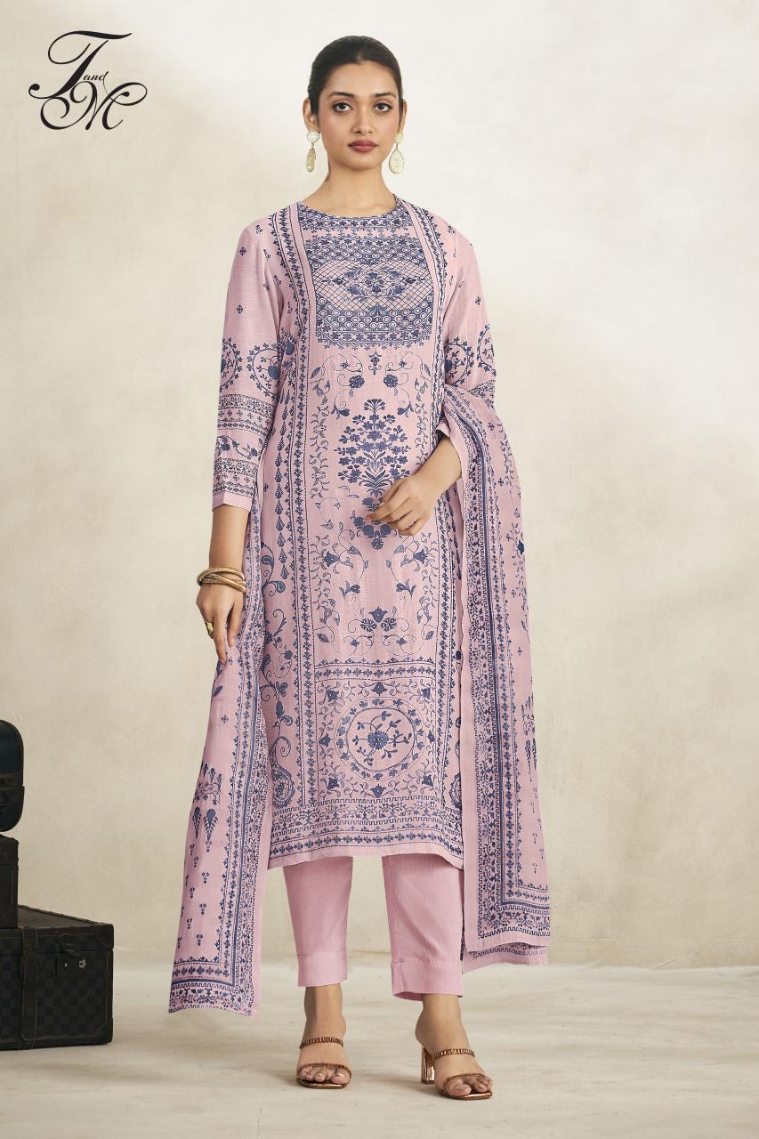 T&M sahima saleha linen digital print wholesale market in mumbai for dress materials