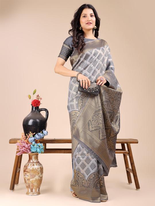 TARA SILKS by astita fancy designer Banarasi silk fabric saree wholesale with latkan 