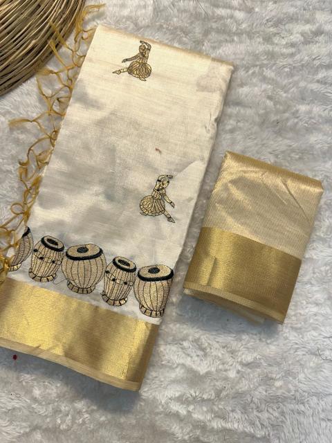 Tusser designery fancy smooth and soft wholesale saree market in surat