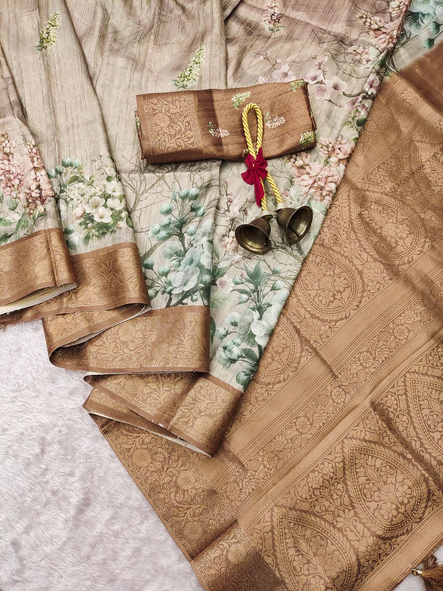 Unveil the beauty banasari silk surat saree with contrast color pallu market