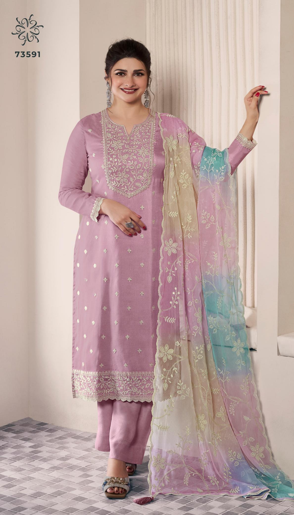 Vinay kuleesh ombre moonga silk sambalpuri dress material wholesale