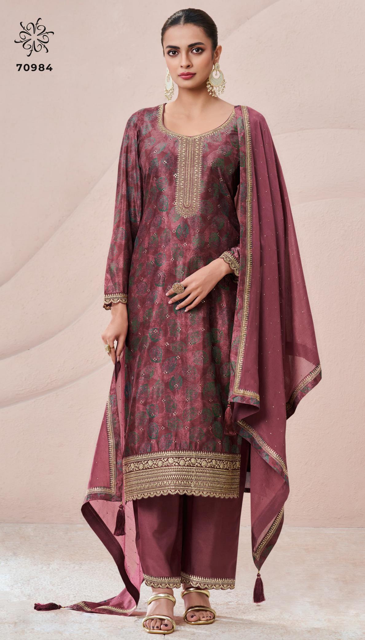 Vinay kuleesh pahal 2 digital print dress materials wholesale