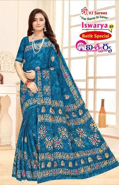 VJ iswarya batik speical vol-01 cotton printed surat sarees online