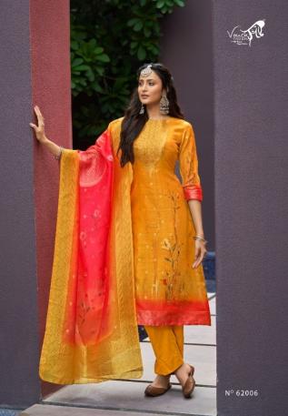 Vouch fashion rimzim chanderi digital print dress materials wholesale