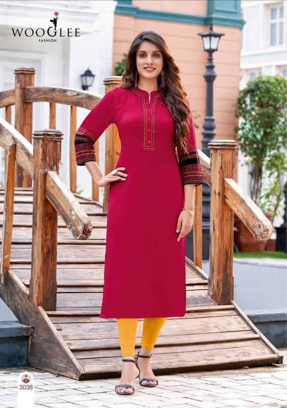 Wooglee salonee vol 8 heavy rayon top bottom dupatta kurti manufacturers in india