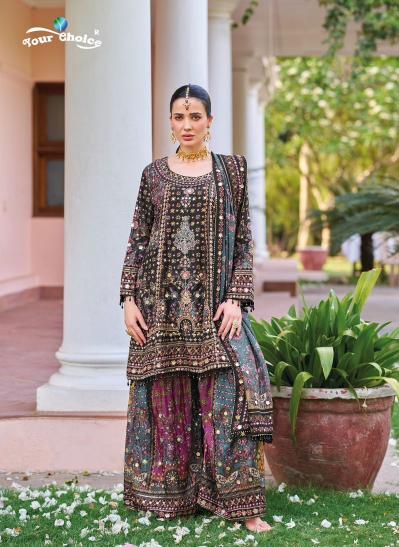 Your choice seerat vol 2 heavy chinon digital print pakistani suits manufacturer in pakistan