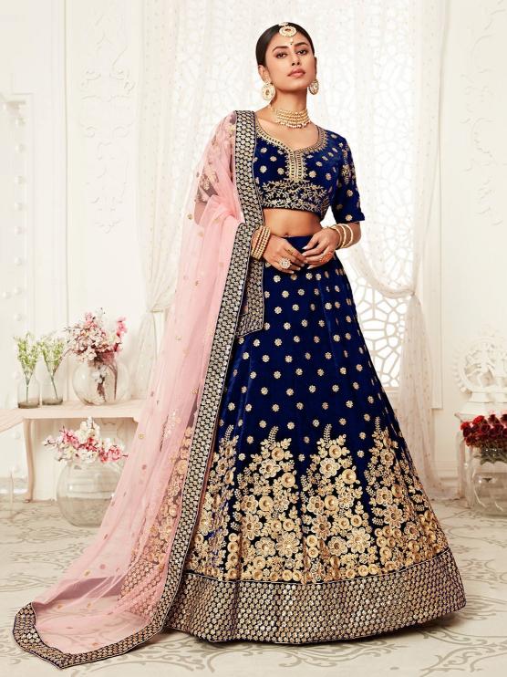 Zeel clothing 7704 Pure Velvet Lehenga choli wholesale market in Surat