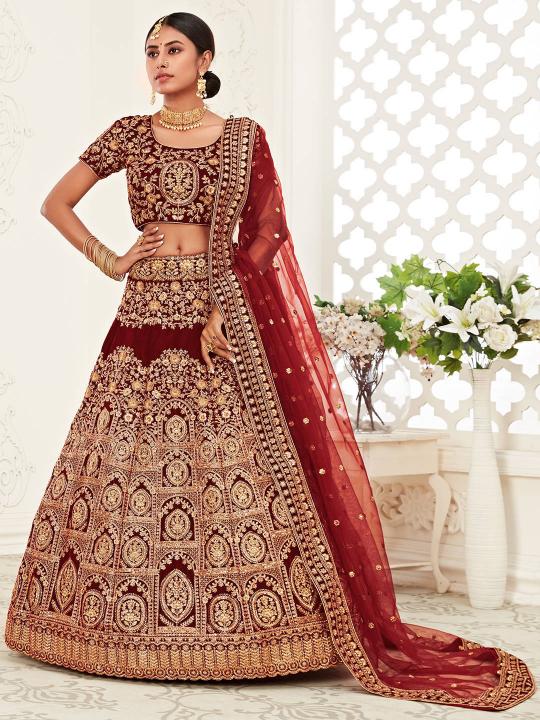 Zeel clothing 7710 Pure Velvet Surat designer lehenga choli wholesale market