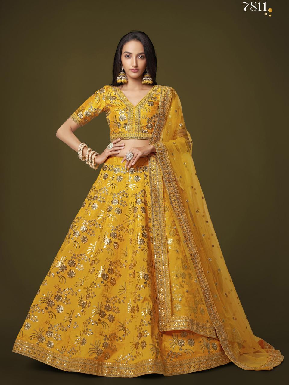 Zeel clothing 7811 Slub Silk Lehenga choli manufacturer in Surat