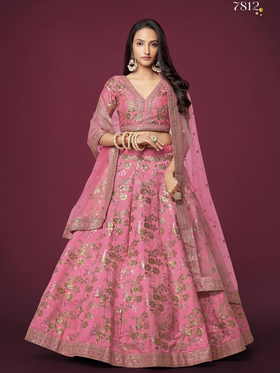 Zeel clothing 7812 Slub Silk Affordable lehenga choli in Surat