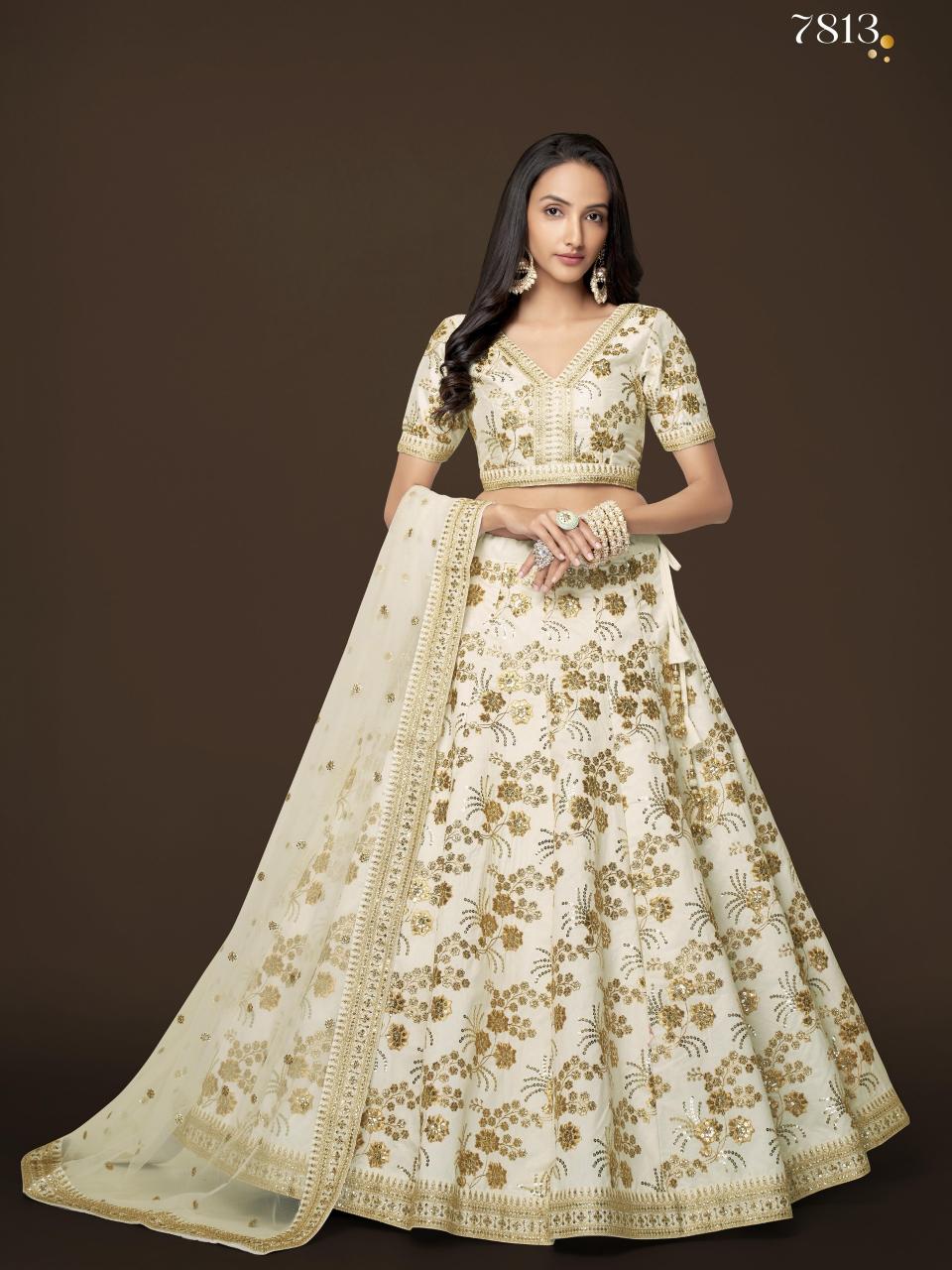 Zeel clothing 7813 Slub Silk Surat lehenga choli catalogue