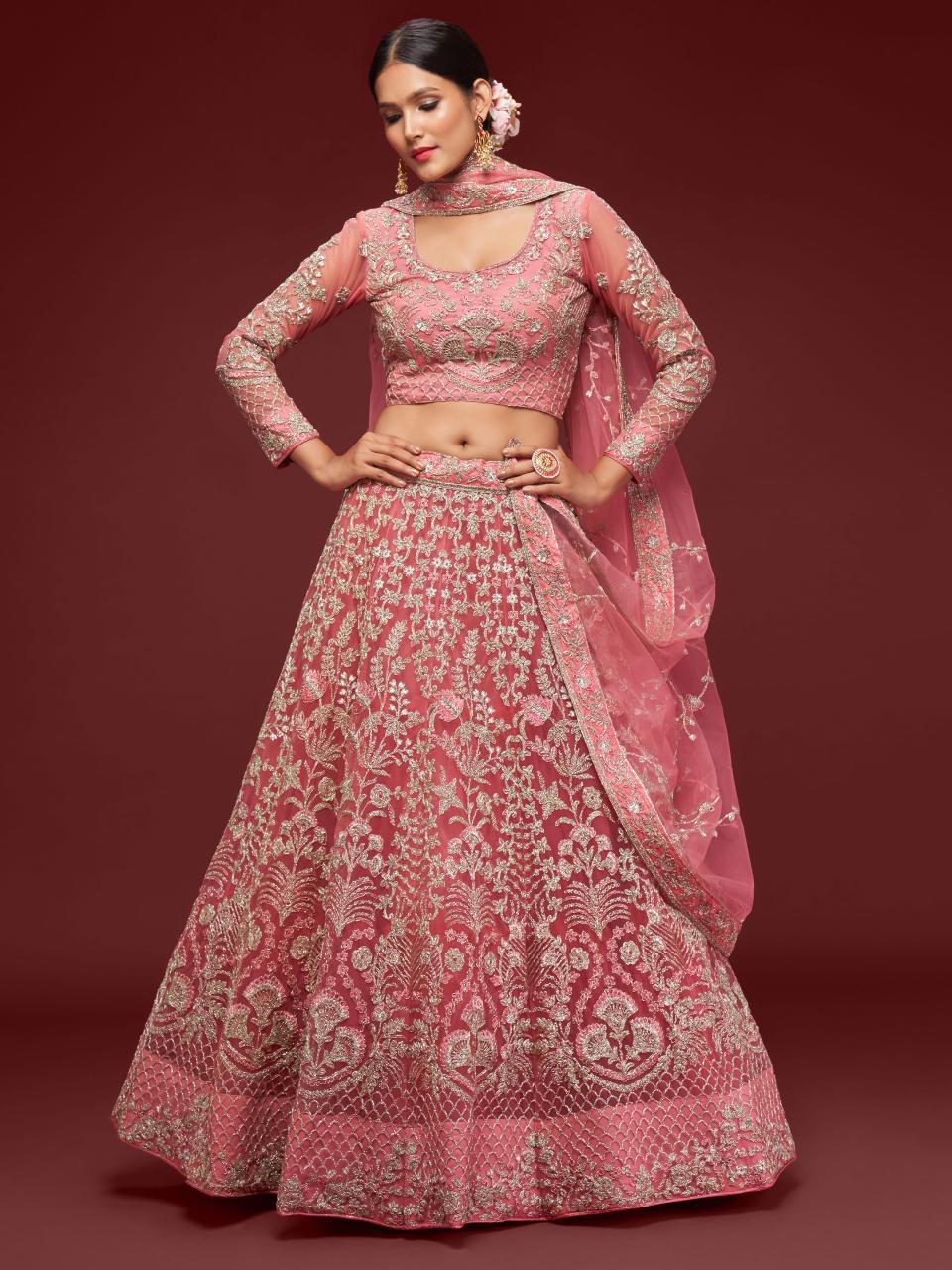 Zeel clothing 79001 Net Surat wholesale lehenga market