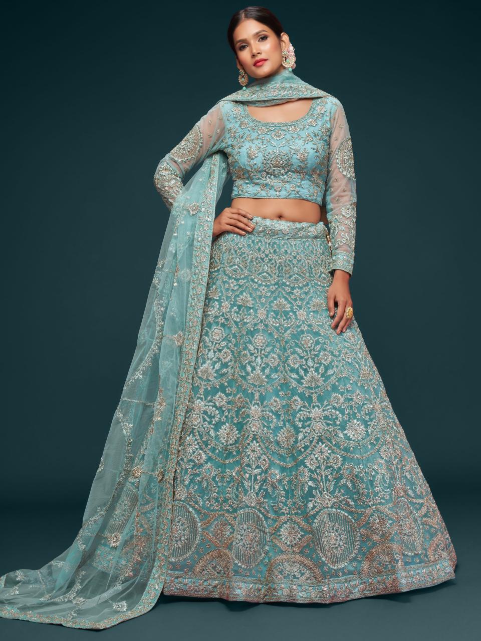 Zeel clothing 7902 Net Designer lehenga choli in bulk