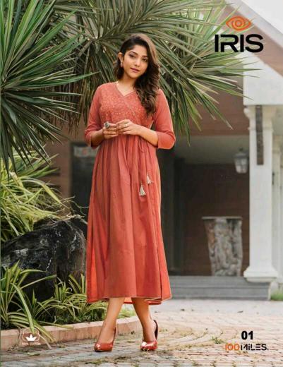 100miles iris cotton single kurtis wholesale