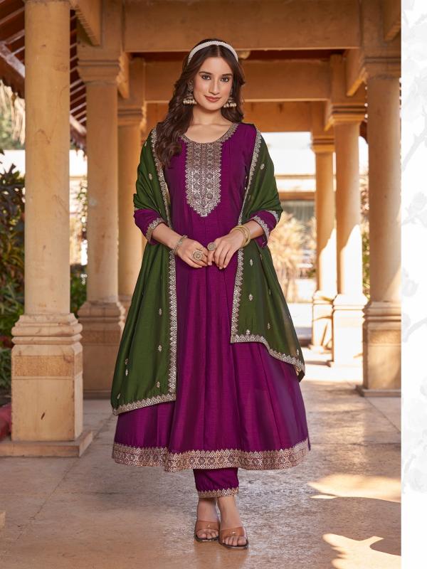 Aanchi aarohi vichitra silk 3 pcs flair biba kurtis online sale india