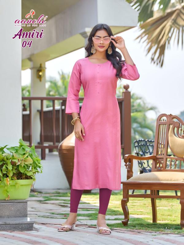 Aanchi amiri roman silk straight cut ethnic kurtis online shopping india