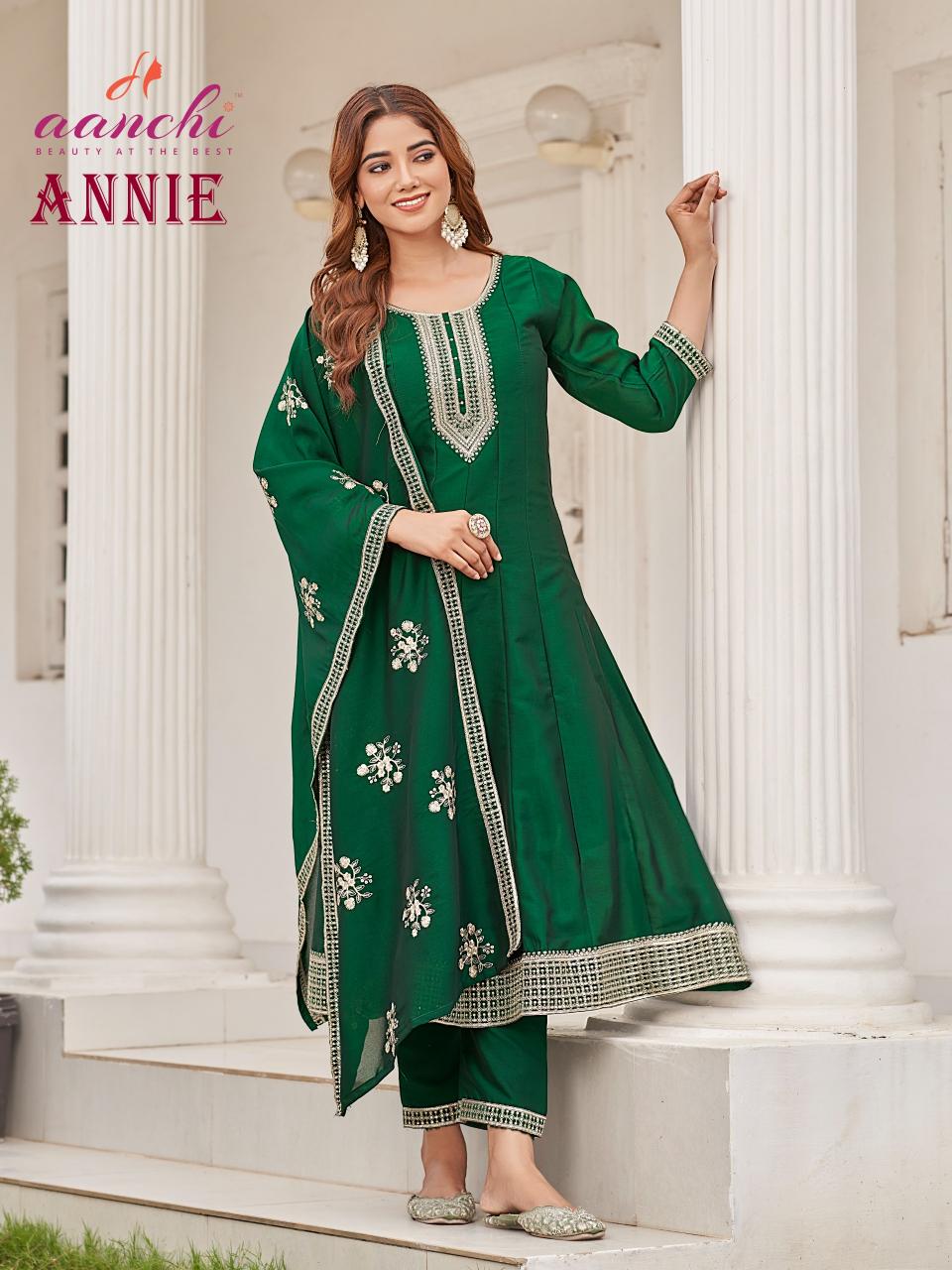 Aanchi annie crystal silk top bottom dupatta direct manufacturer of kurtis