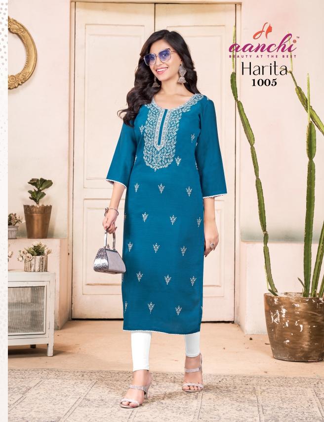 Aanchi harita vatican straight cut kurti manufacturer
