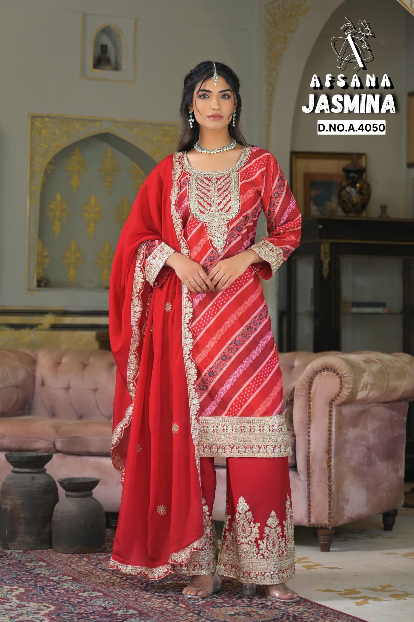 Afsana jasmina chinon digital print wholesale salwar kameez pakistan