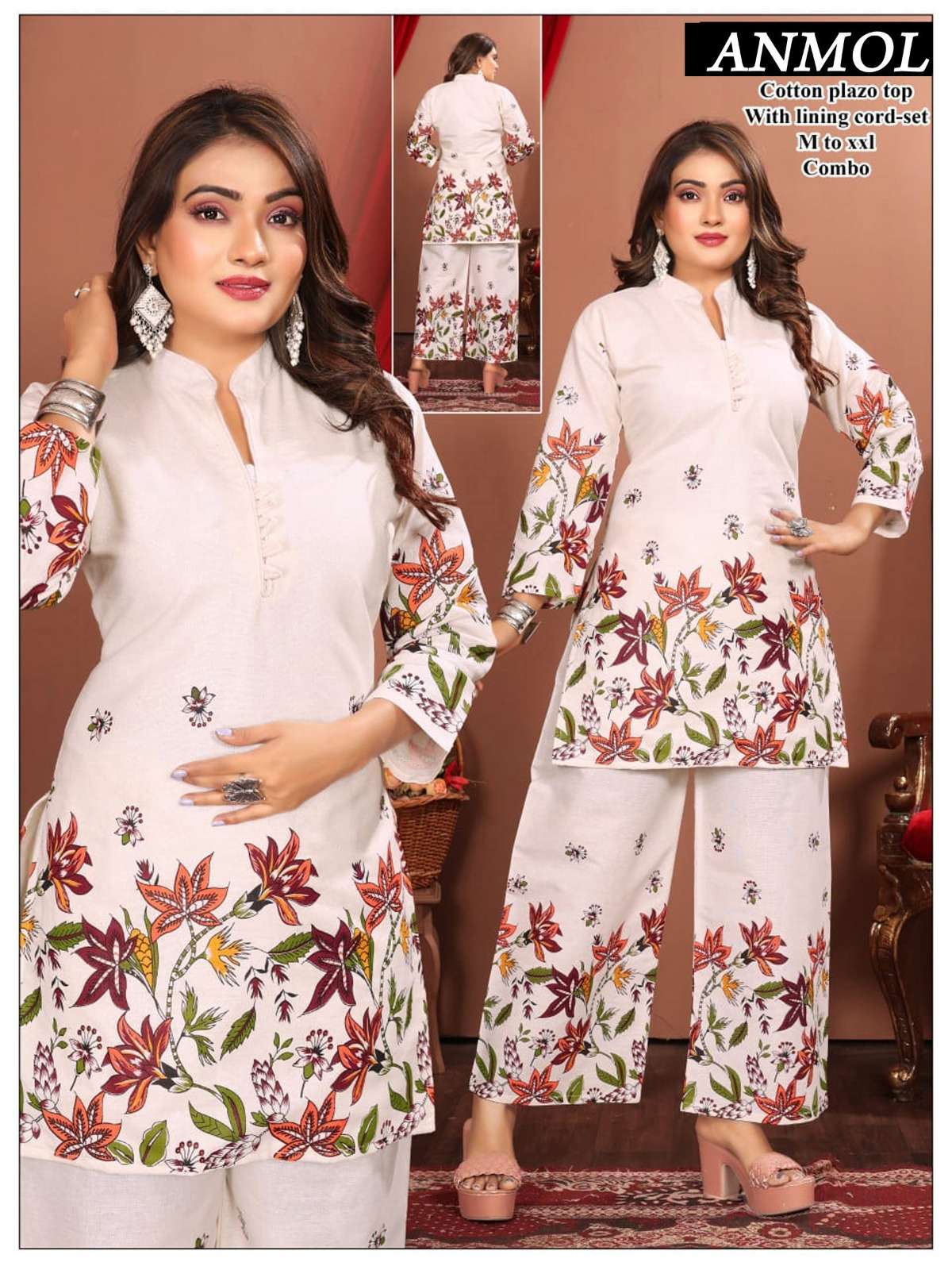 Almora pure cotton fabric with astar co-ord set best kurti in india