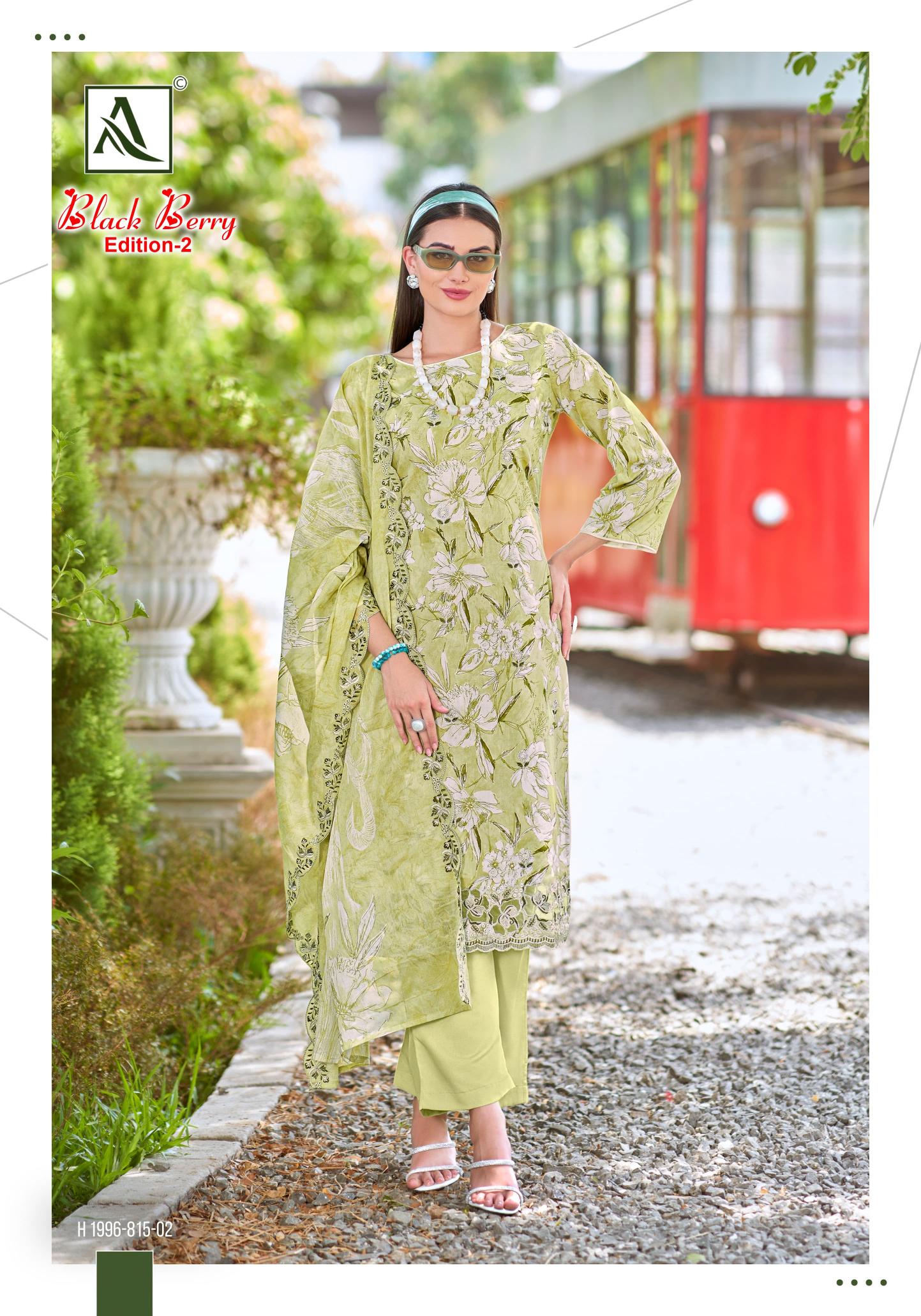 Alok suit black berry 2 catalog cambric cotton print wholesale online shopping dress material