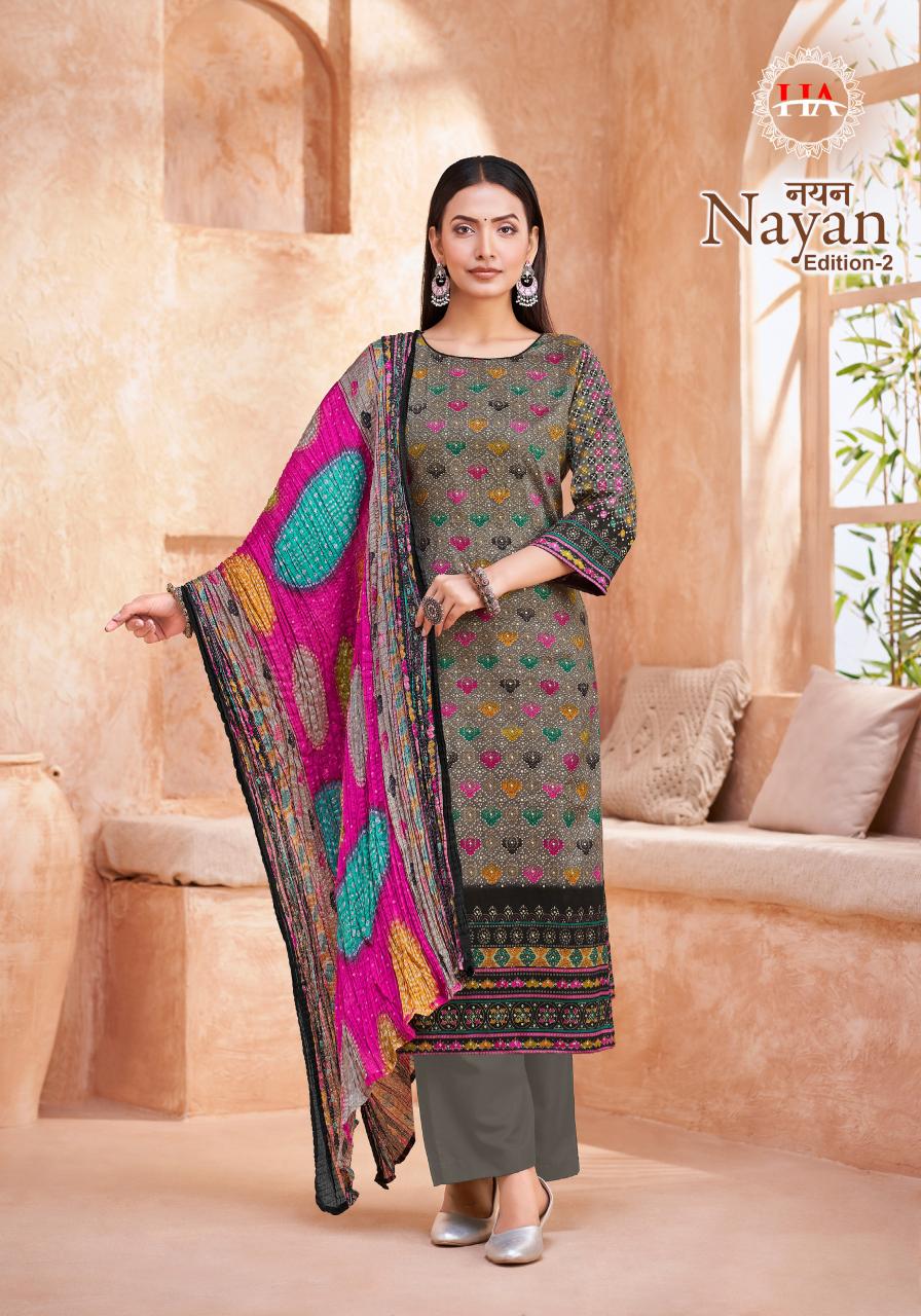 Alok suit nayan 2 zam designer print surat wholesale market dress materials