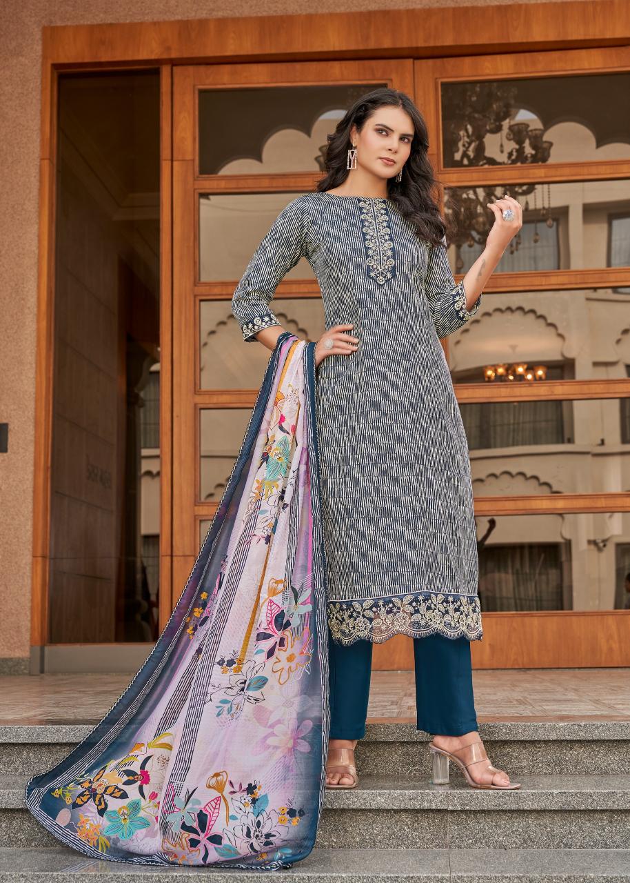 Alok suit super girl 2 zam cotton designer print unstitched dress material wholesale