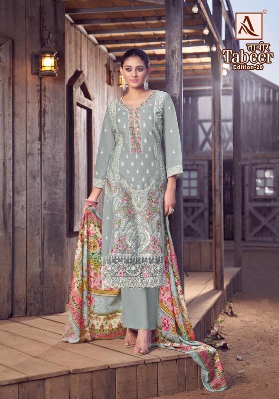 Alok suit tabeer 20 cambric lawn pakistani wholesale dress materials in surat