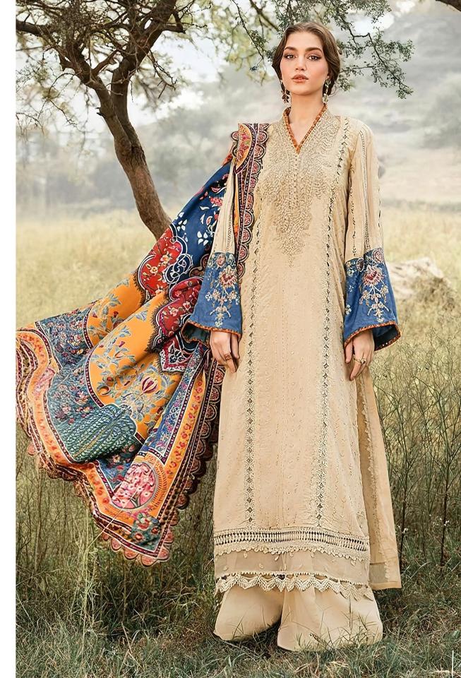 Alzohaib d.no-AZ-1261 pure cotton with work unstitched dress material wholesale