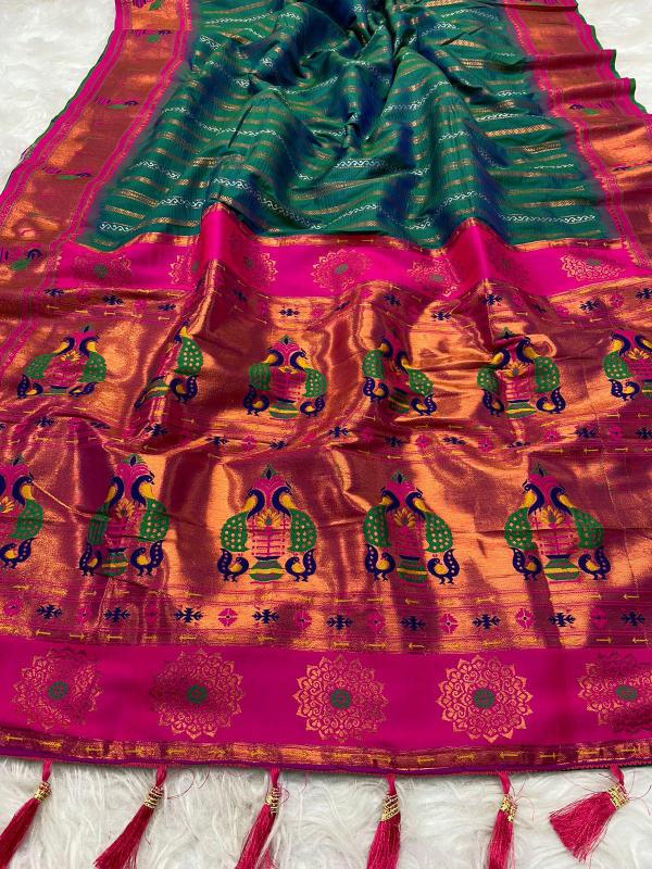 Anokhi paithani soft silk zari weawing design saree wholesale market in surat with price