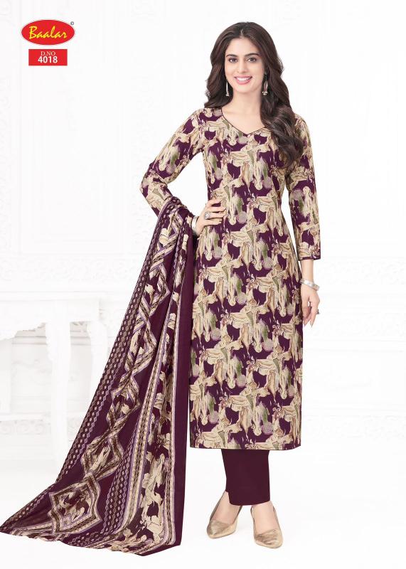Baalar pashmina vol-04 lawn cotton printed unstitched dress material wholesale