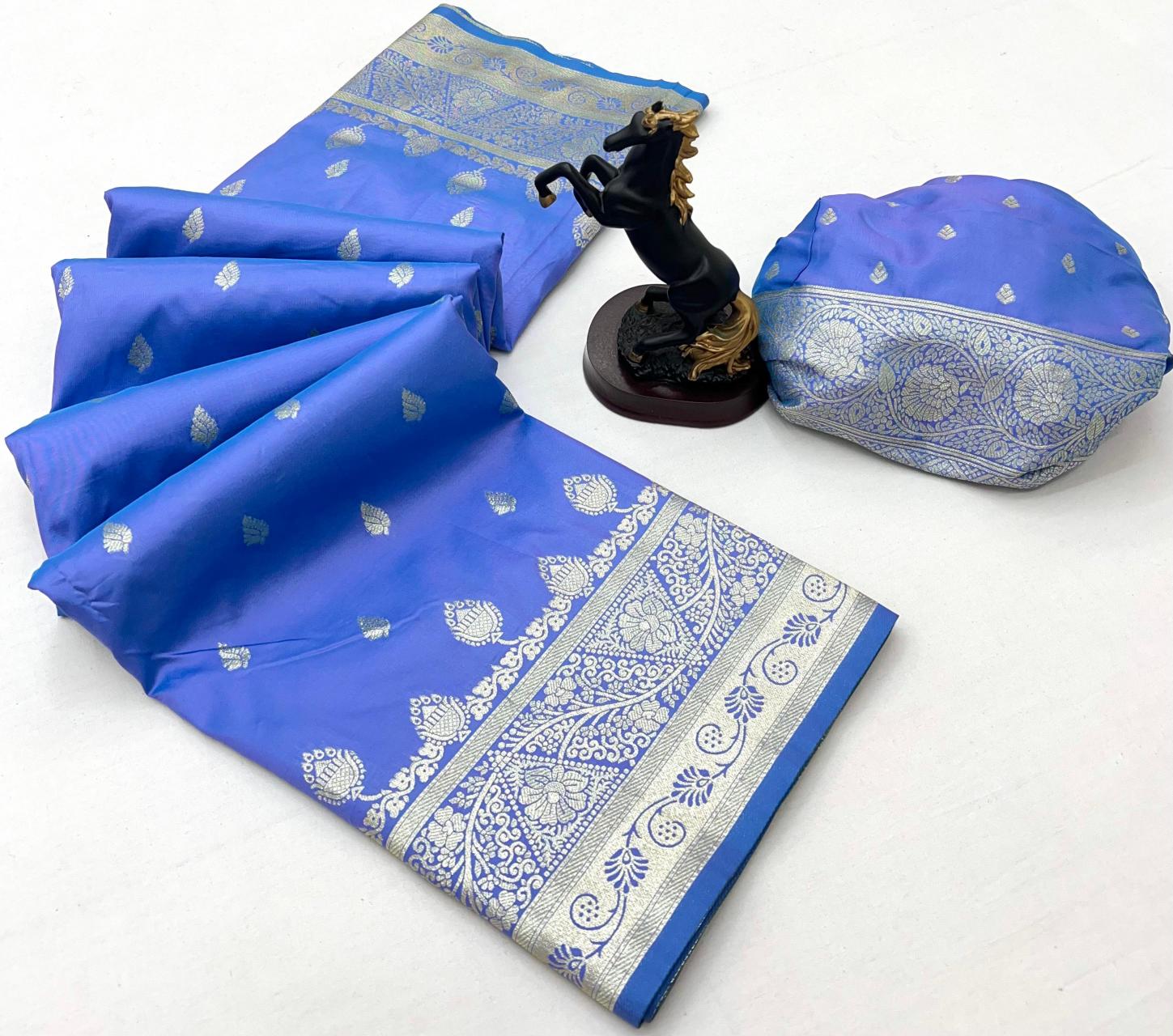 Banarasi-vol-2 soft and pure silk zari weaving rich pallu saree wholesale in india