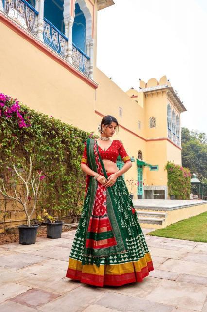 BATIKA Dola Silk Green Designer lehenga choli supplier