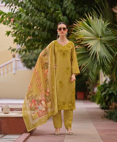 Belliza designer studio zara pure roman silk sambalpuri dress material wholesale